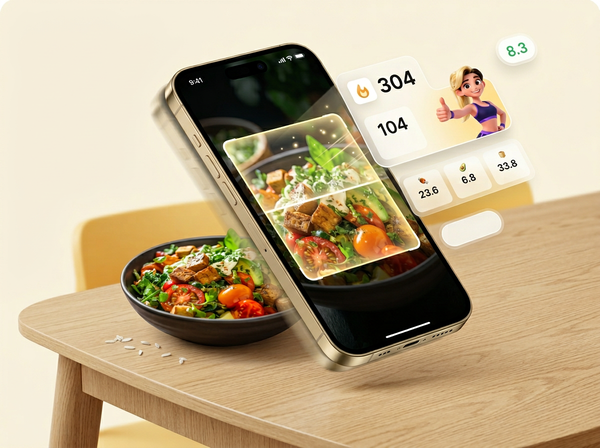 Fast AI food recognition in calbye