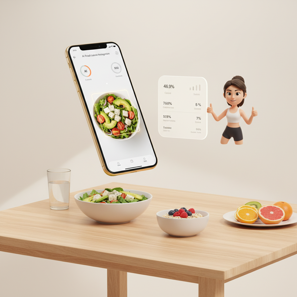 Use CalBye's Food Journal for mindful eating reflection